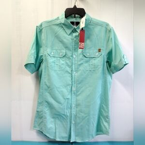 i Jeans by Buffalo Macarthy Men’s Shirt Button Up Short Sleeve Size M